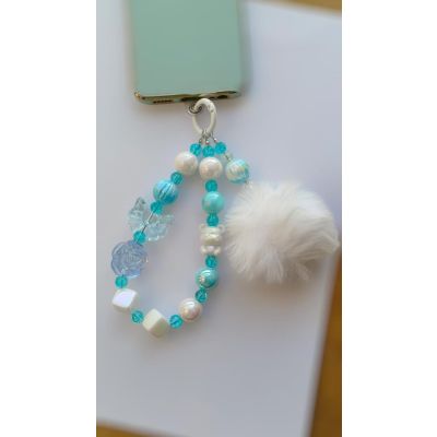 Pastel Dream Beaded Keychain
