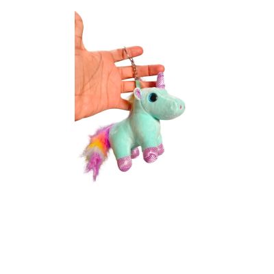 Cute Green unicorn bag charm /keychain for girls /soft toy keychain for girls