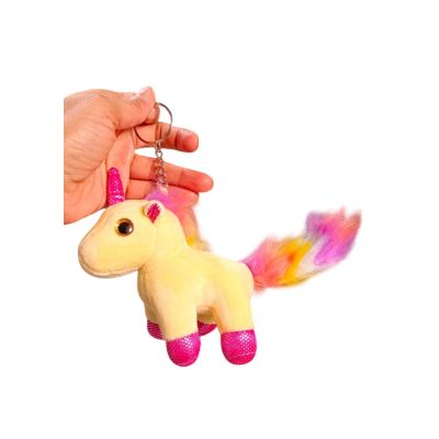 Cute unicorn bag charm /keychain for girls /soft toy keychain